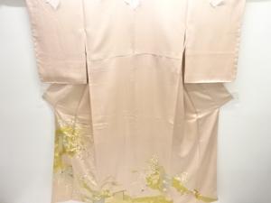 金彩群鶴に松菊模様刺繍三つ紋色留袖